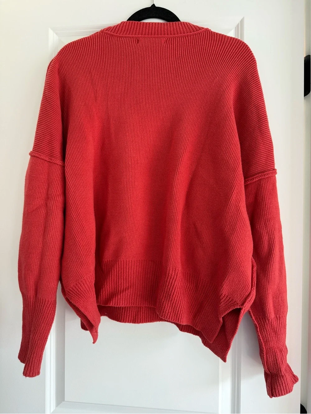 Forever 21 Red Ribbed Crewneck Sweater
